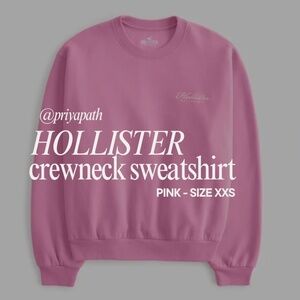 Size XS Hollister Vibrant Pink Crewneck
